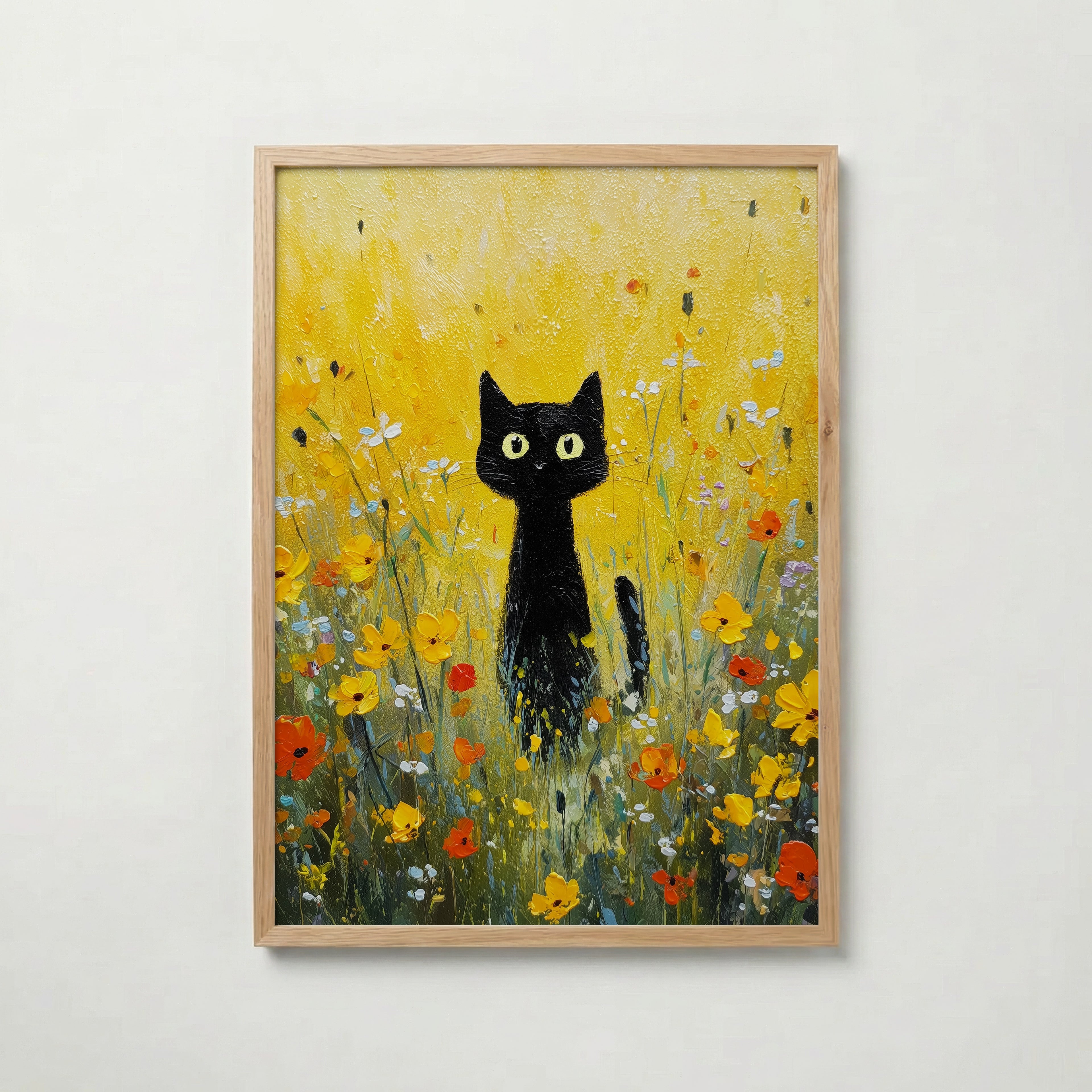 Golden Meadow Watcher – affisch med snyggt motiv, köp enkelt hos Bozetto i flera storlekar