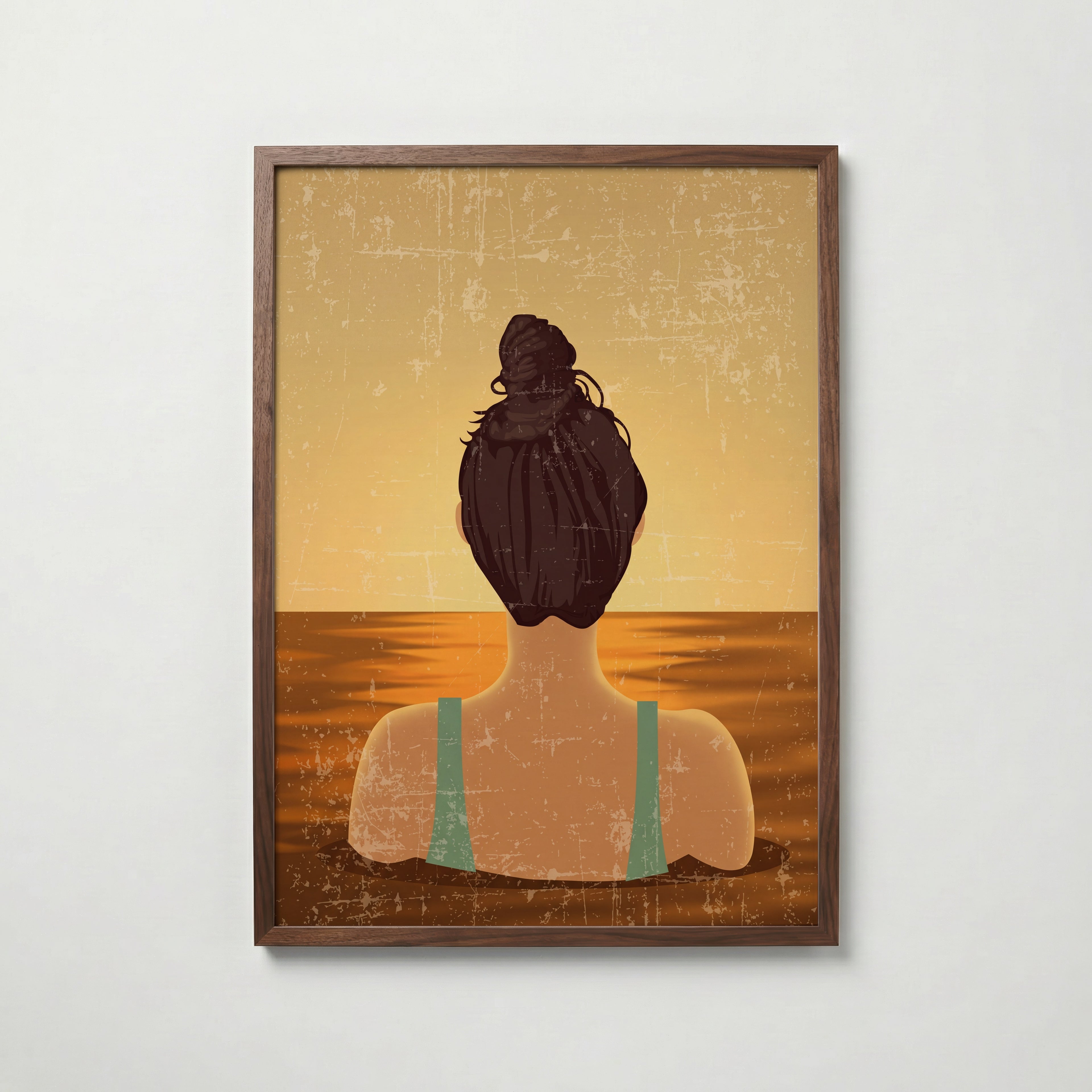 Golden Horizon Poster i vardagsrumsmiljö