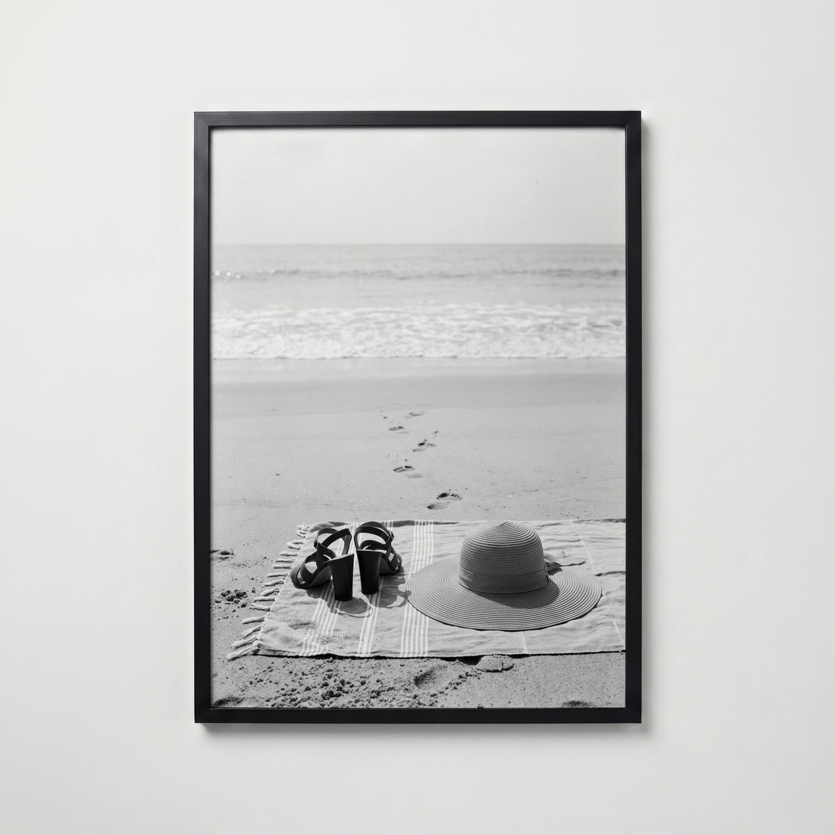 Gone Swimming Poster – svart ram