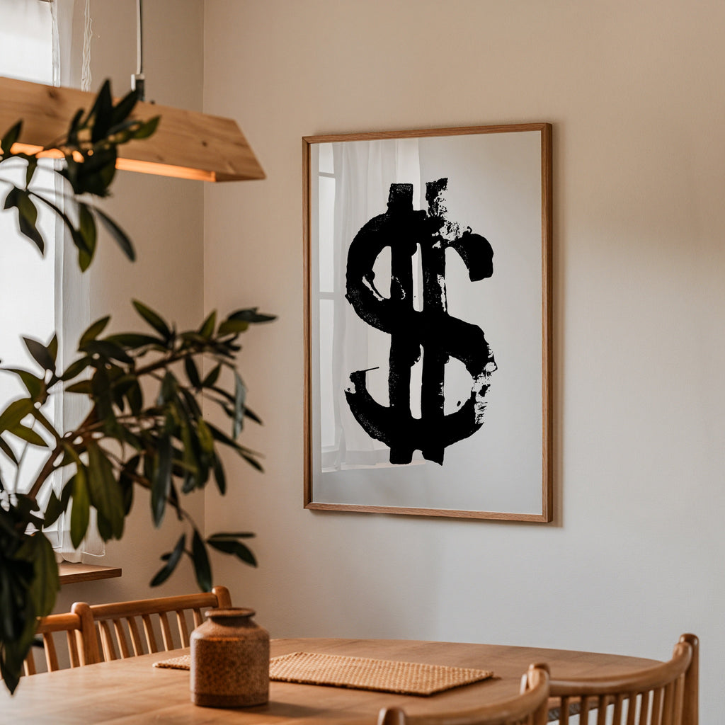 Inked Dollar Sign Poster – i rum 3