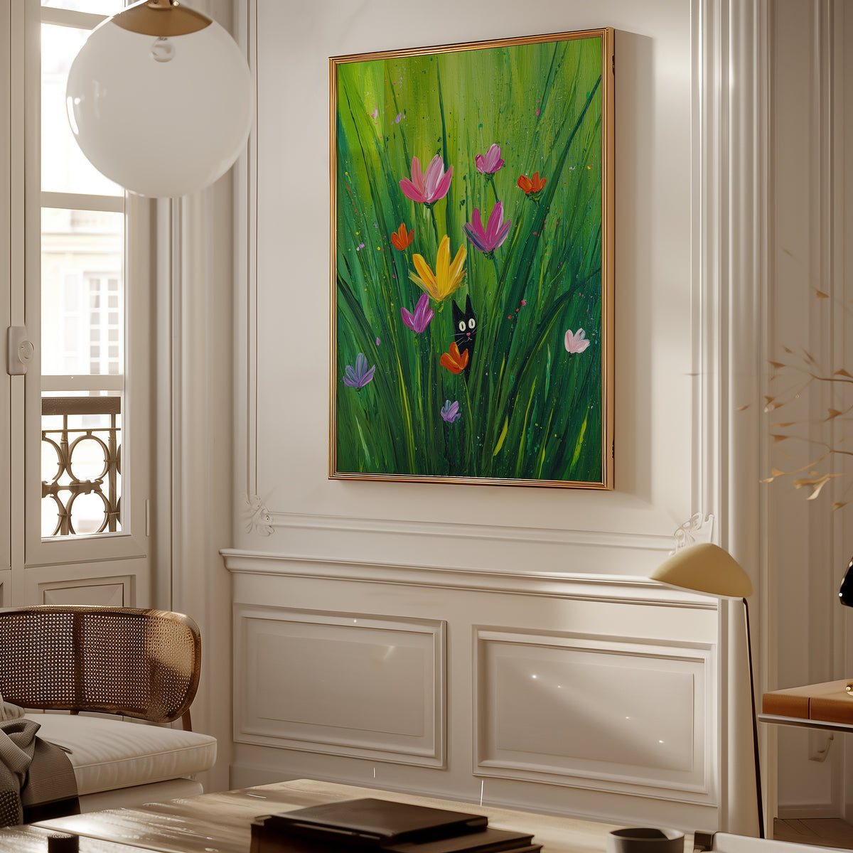 Hidden Garden Cat Poster