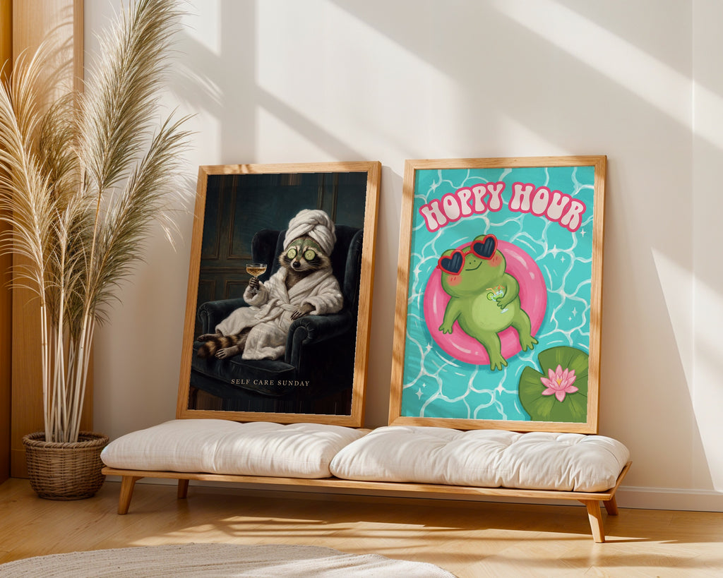 Hoppy Hour Poster – två posters i rum 3