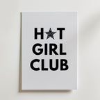 Hot Girl Club Poster – canvas utan passepartout