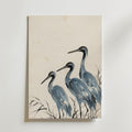 Ink Storks Poster – storkar i sumi-e tusch
