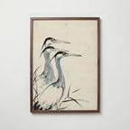 Ink Herons Poster i valnötsram