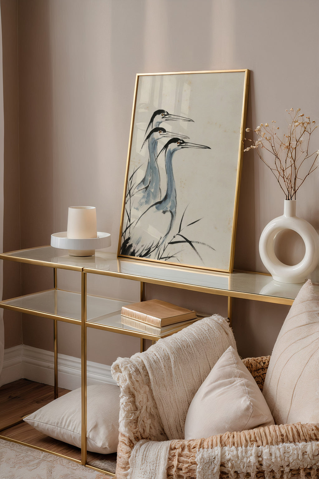 Ink Herons Poster i rum