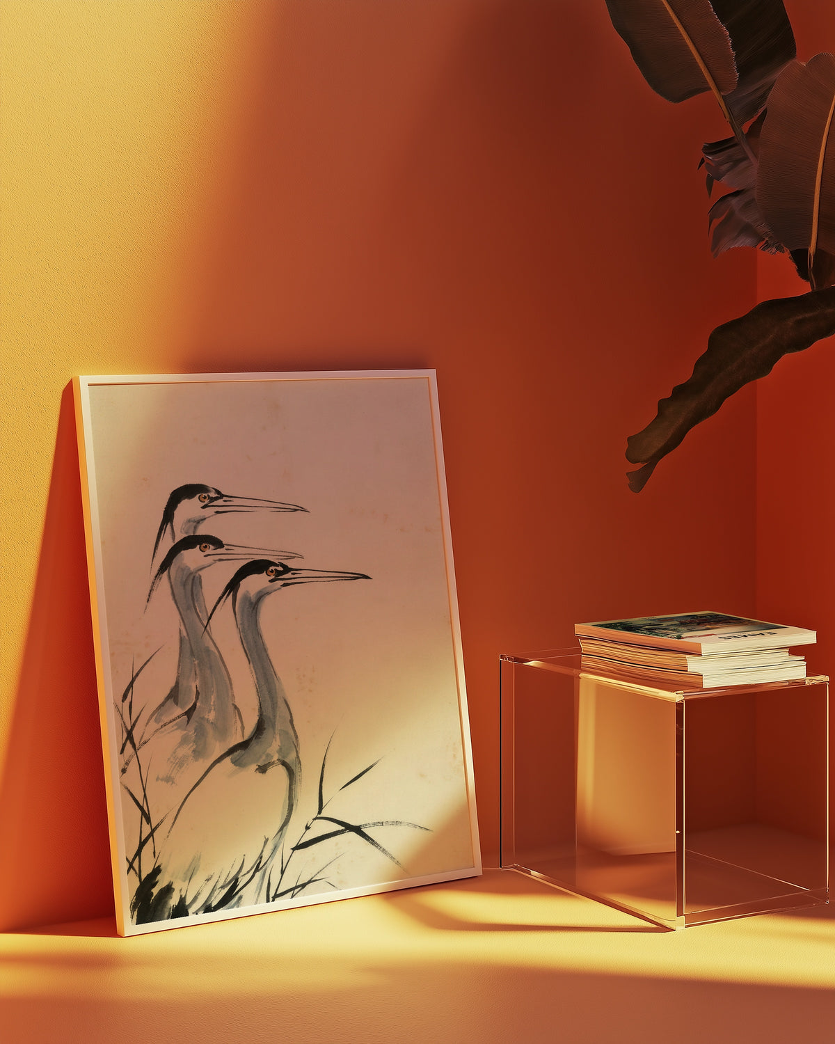 Ink Herons Poster i rum
