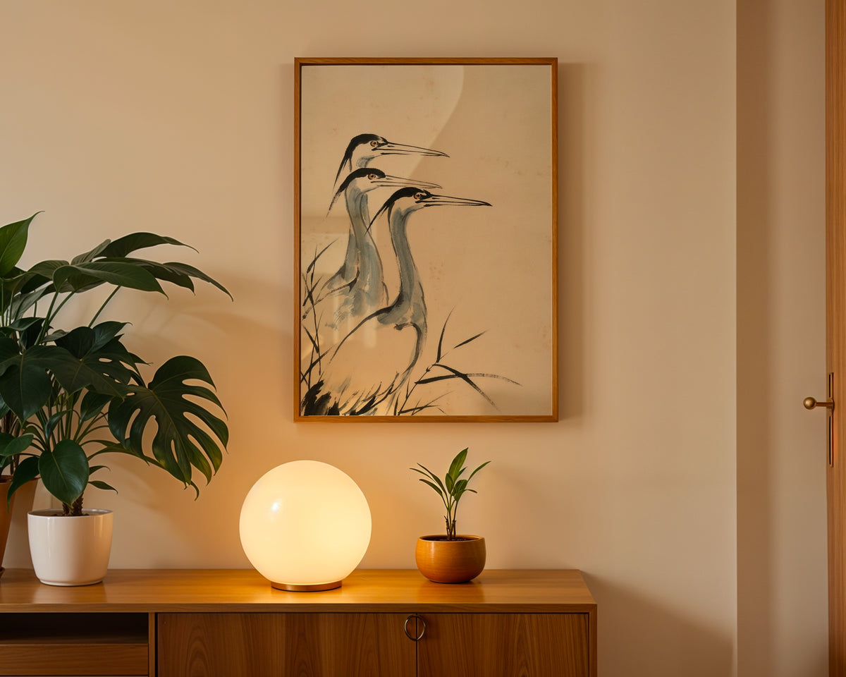 Ink Herons Poster i rum