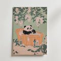 Mockup av Zen Bath Panda affisch på vägg – köp enkelt hos Bozetto i hög kvalitet