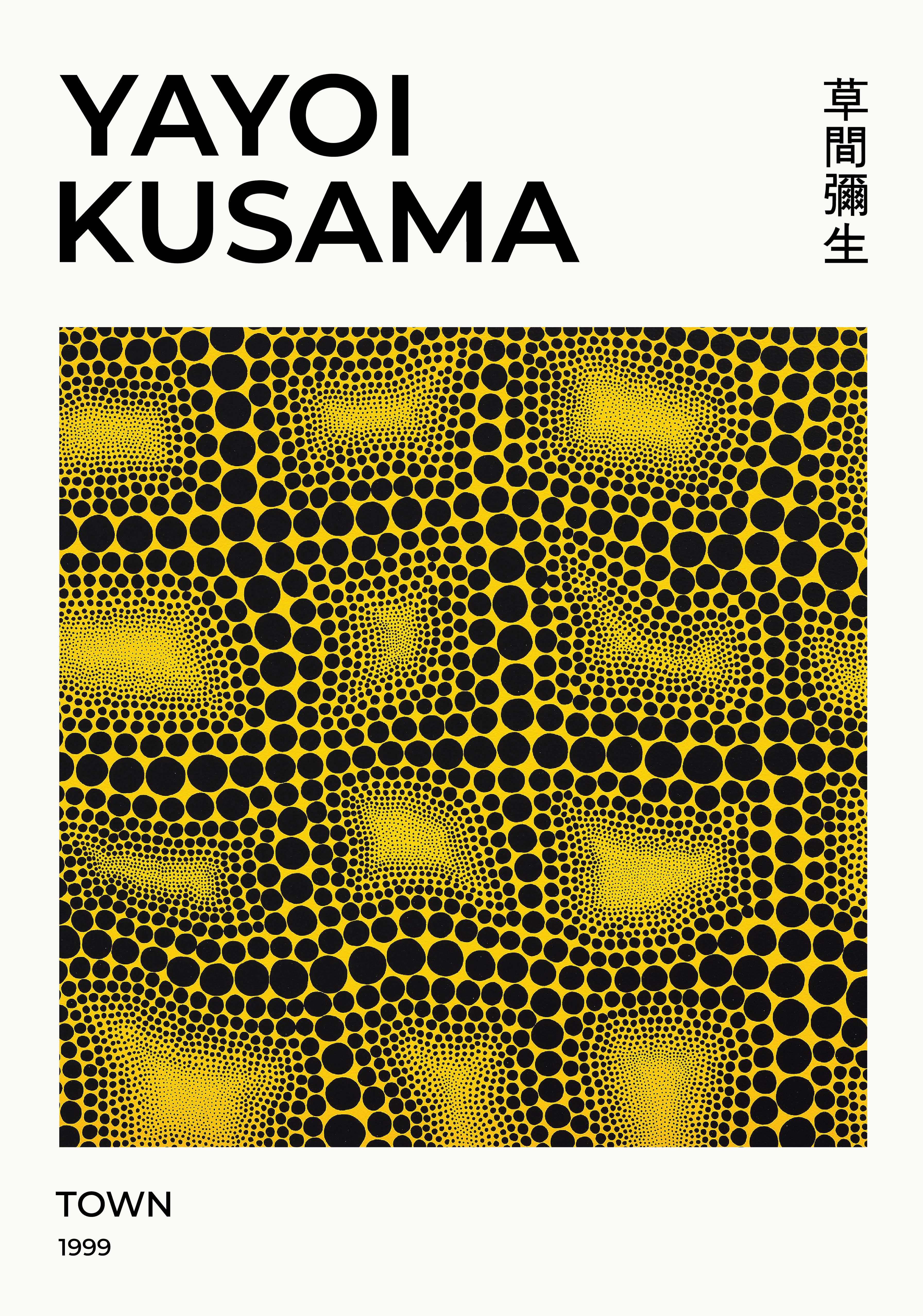 Yayoi Kusama Optical Field poster visad rakt fram – Bozetto affisch i hög tryckkvalitet