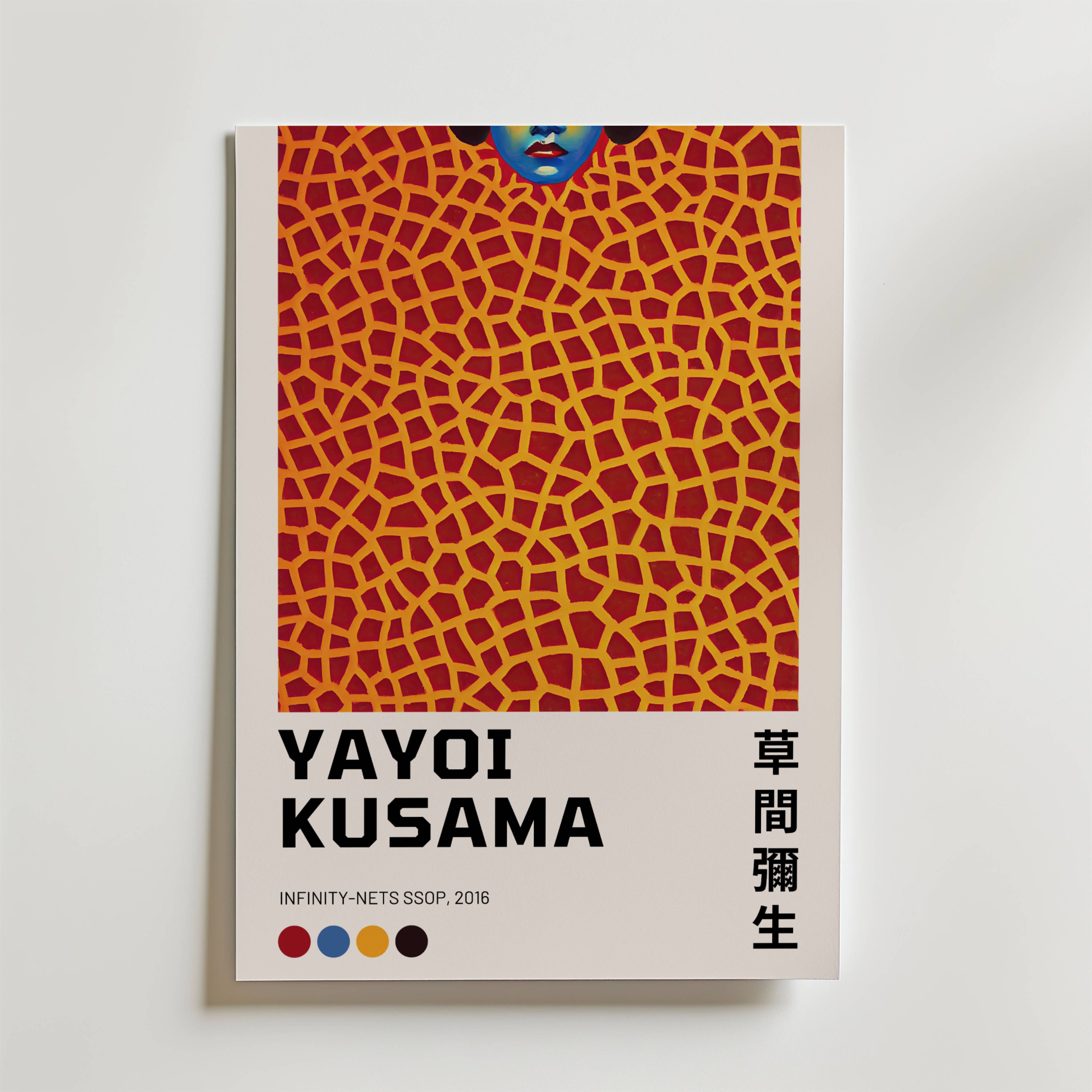 Yayoi Kusama Infinity Nets – stilfullt konsttryck från Bozetto, tryckt på matt finpapper