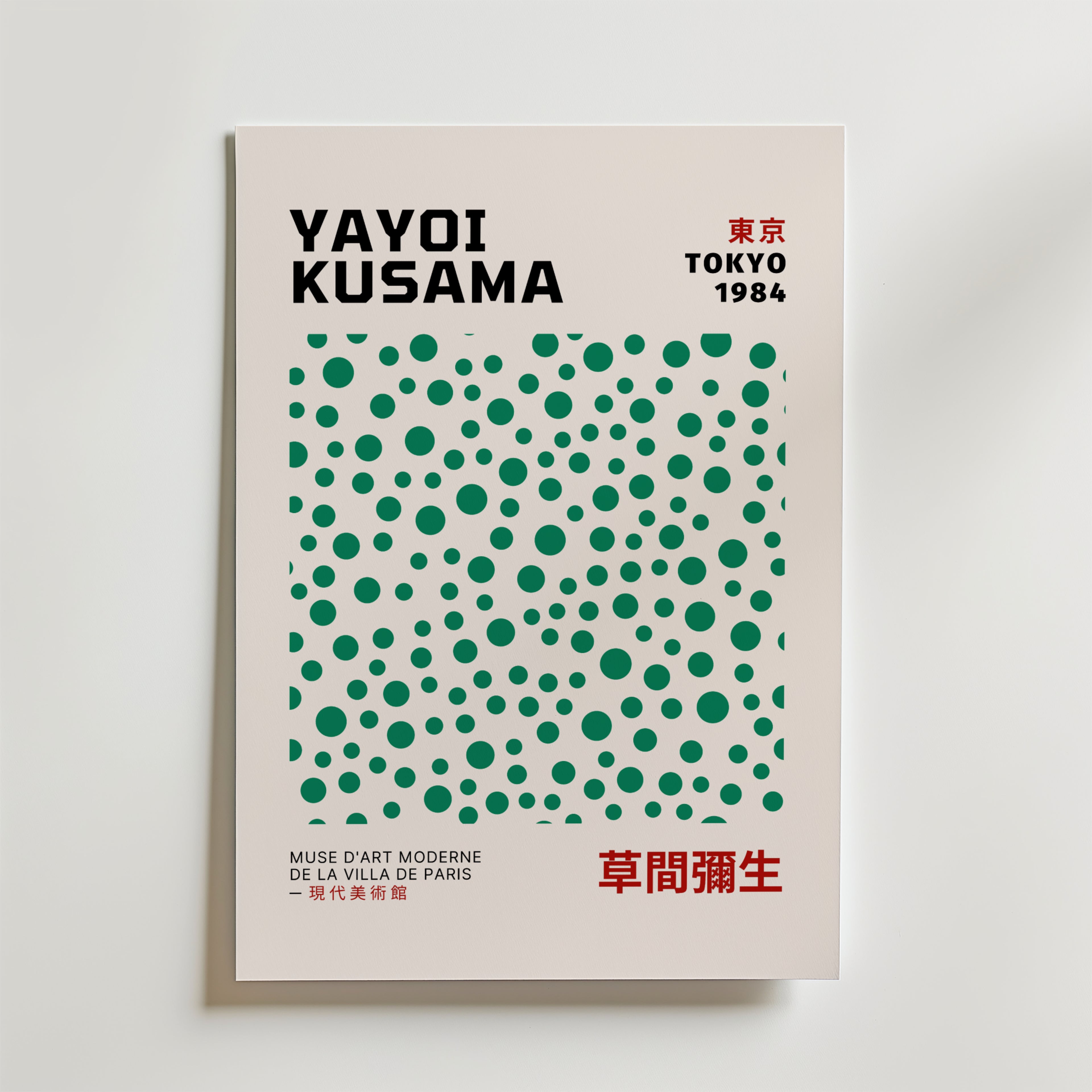 Yayoi Kusama Belros – stilfullt konsttryck från Bozetto, tryckt på matt finpapper