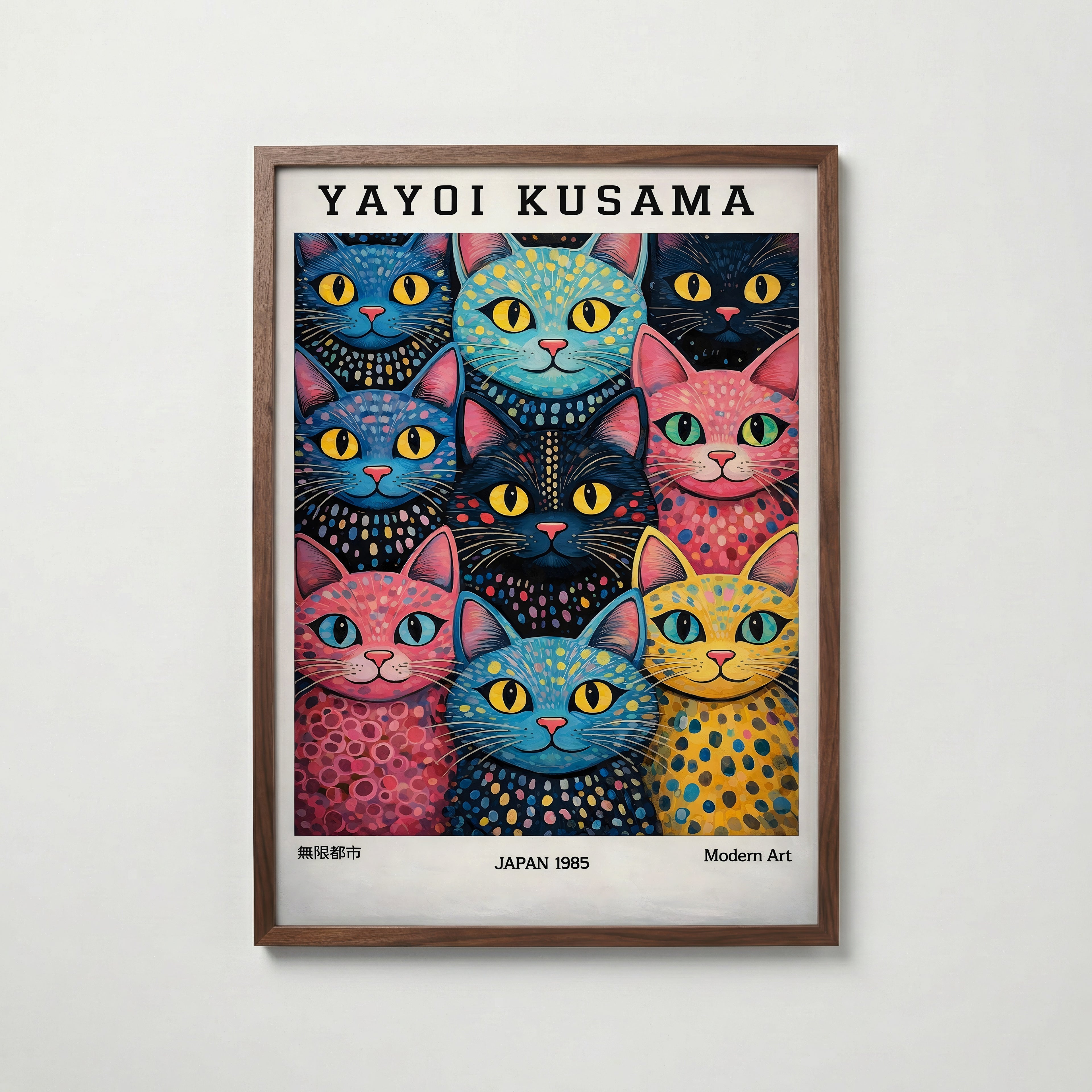 Yayoi Kusama Polka Dot Cat – köp enkelt hos Bozetto konsttryck i hög kvalitet i hög kvalitet