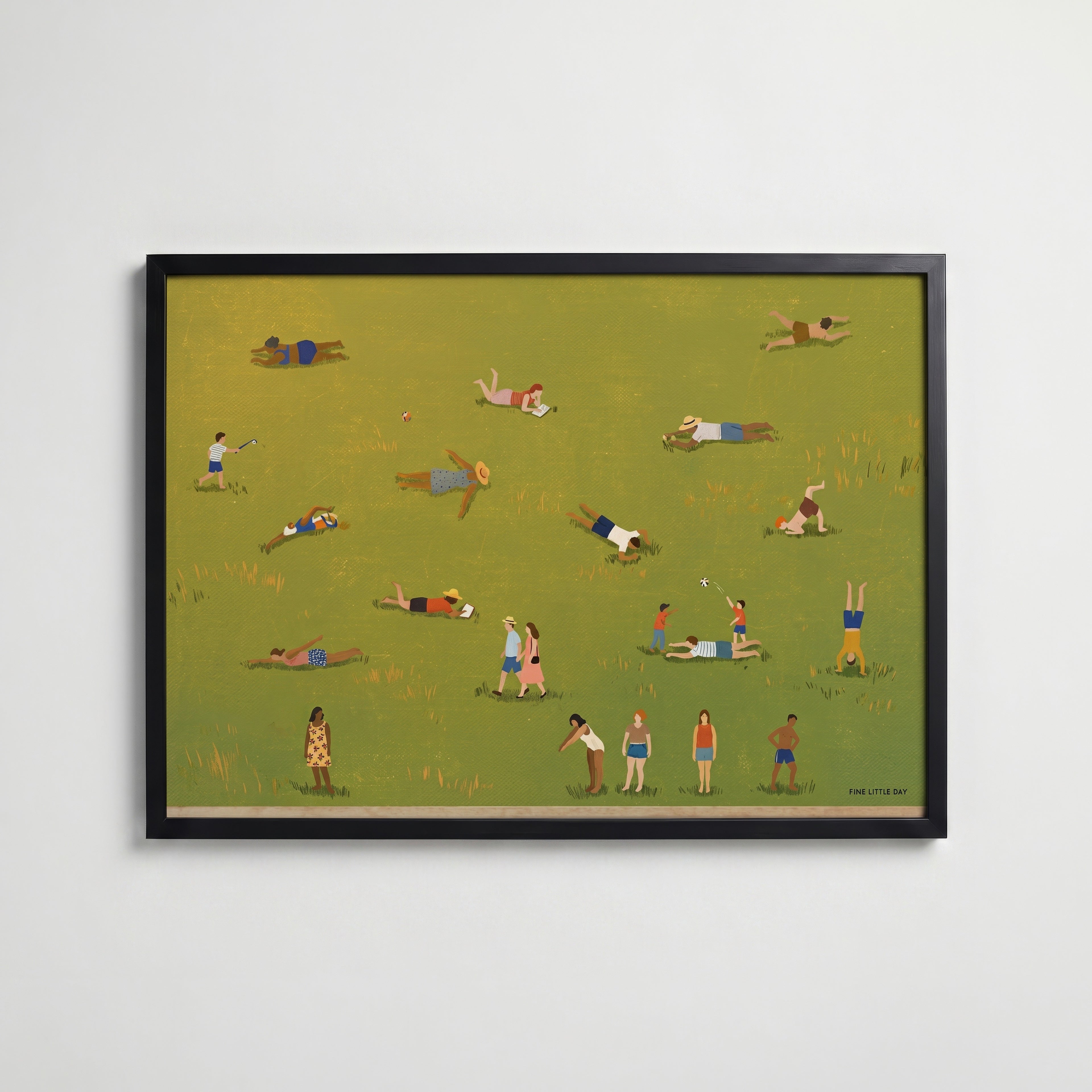 Lazy Summer Poster med svart ram