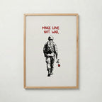 Love Not War Poster i ekram från Bozetto