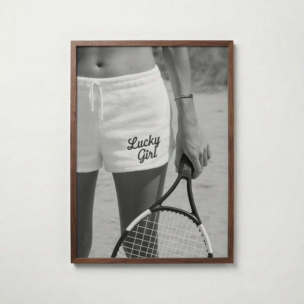 Lucky Girl Tennis Poster – valnötsram