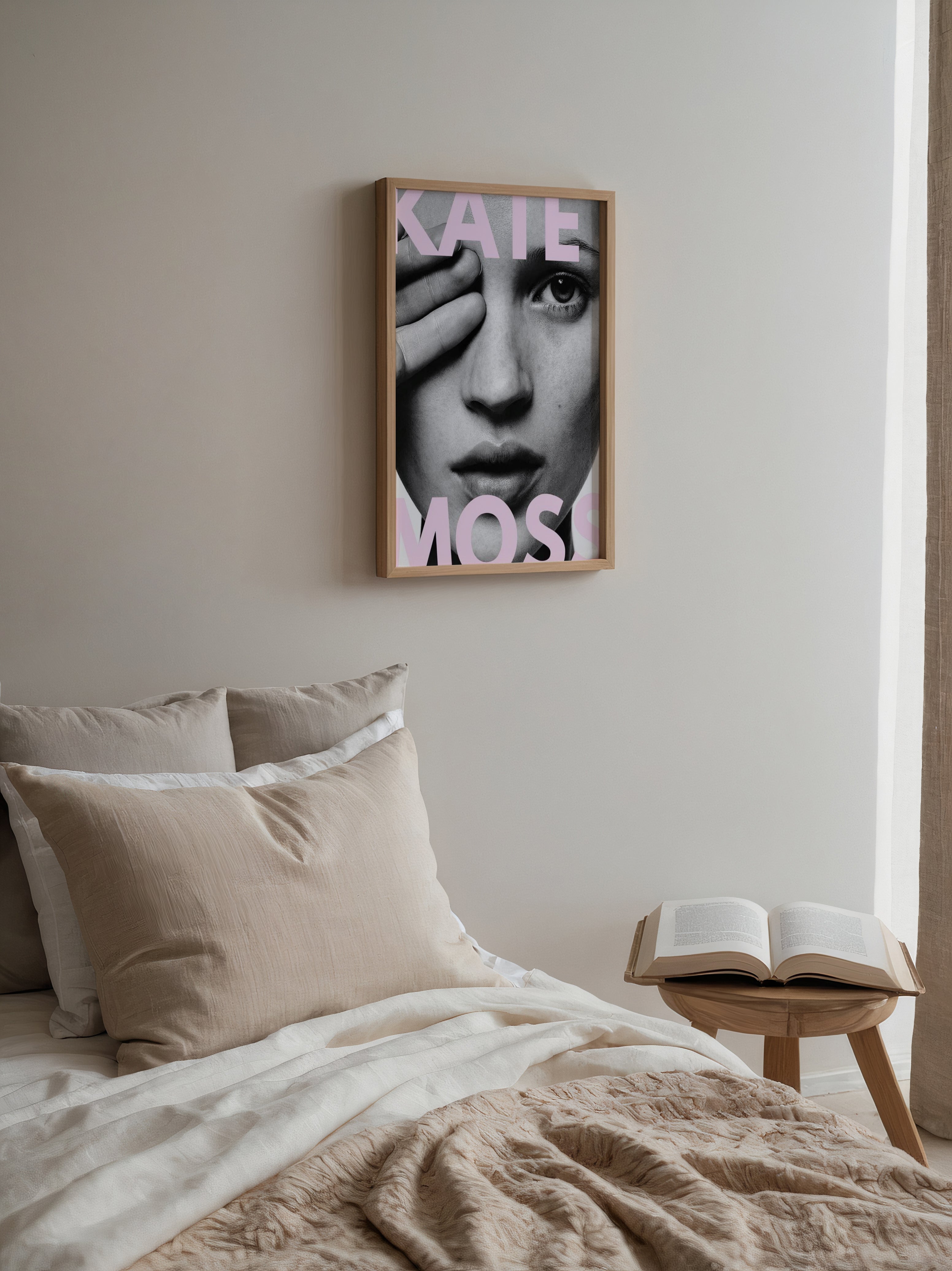Mockup för Kate Moss – se hur affischen ser ut inramad på din vägg, Bozetto i hög tryckkvalitet