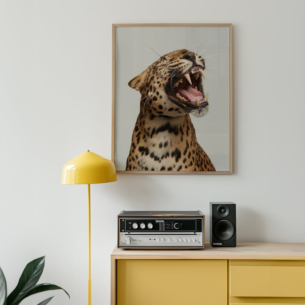 Wild Spirit i väggmockup – konsttryck presenterat i verklig miljö av Bozetto i hög tryckkvalitet