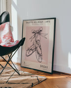 Väggmockup av Edgar Degas Ballet affisch på ljus vägg – Bozetto konsttryck – nr 3