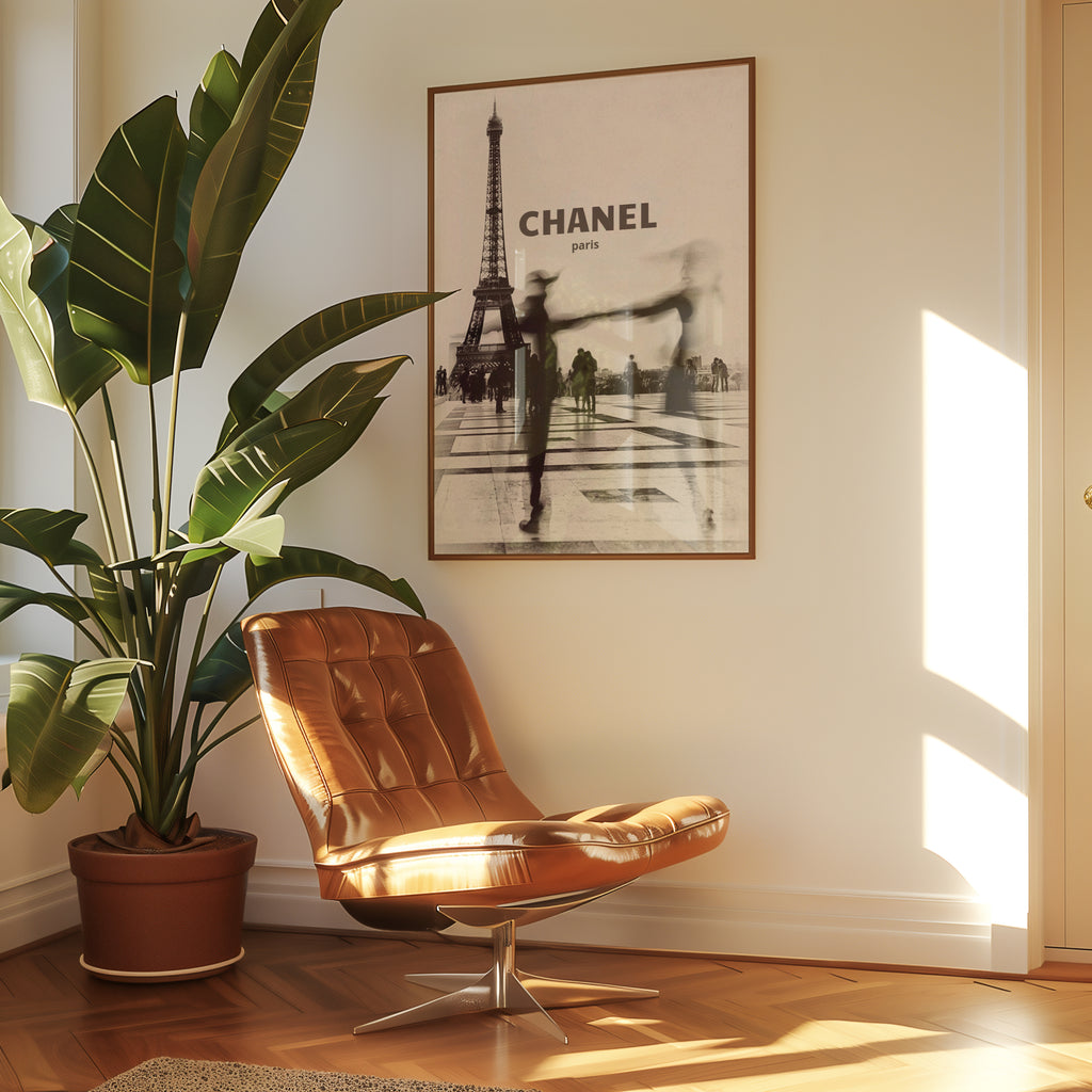 Mockup för Chanel Paris – se hur affischen ser ut inramad på din vägg, Bozetto i hög tryckkvalitet