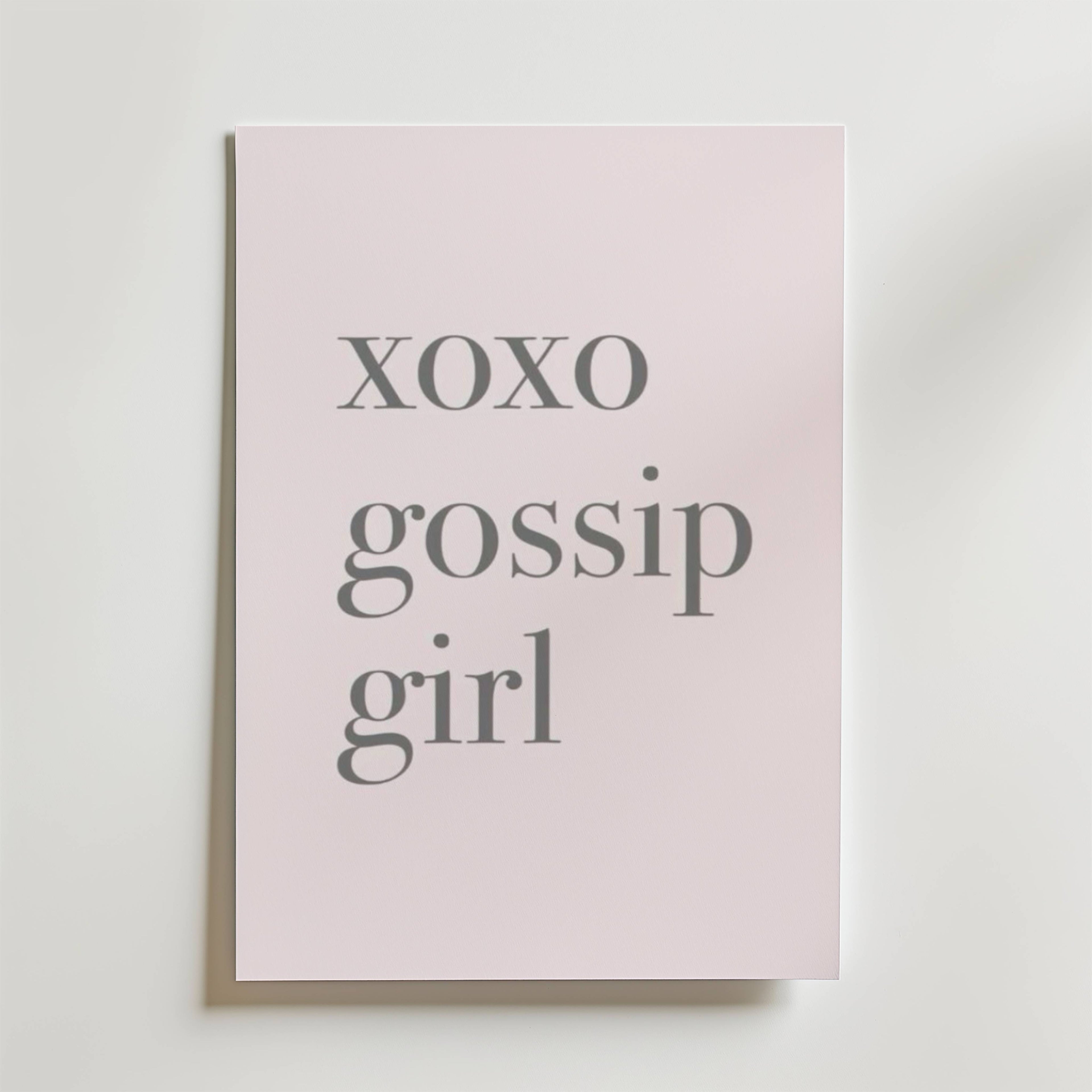 Gossip Girl – stilfullt konsttryck från Bozetto, tryckt på matt finpapper i hög tryckkvalitet