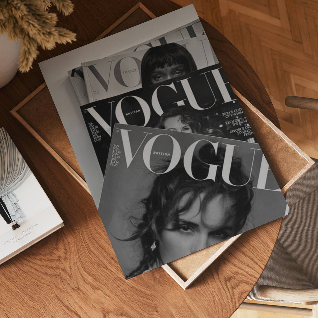 Vogue Magazine poster visad rakt fram – Bozetto affisch i hög tryckkvalitet i hög tryckkvalitet