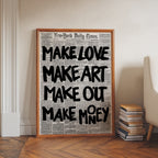 Inked Newsprint Layers Poster – i rum 2