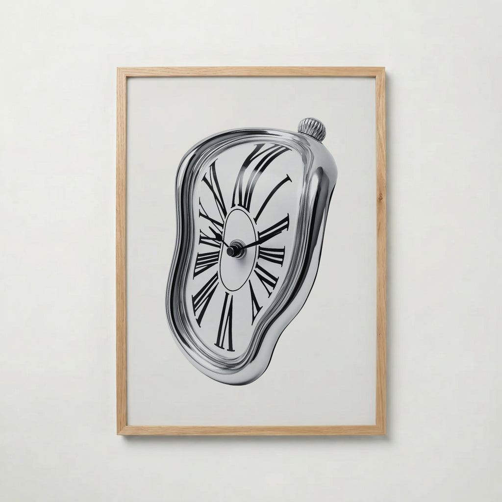 Melting Chrome Clock Poster – ekram