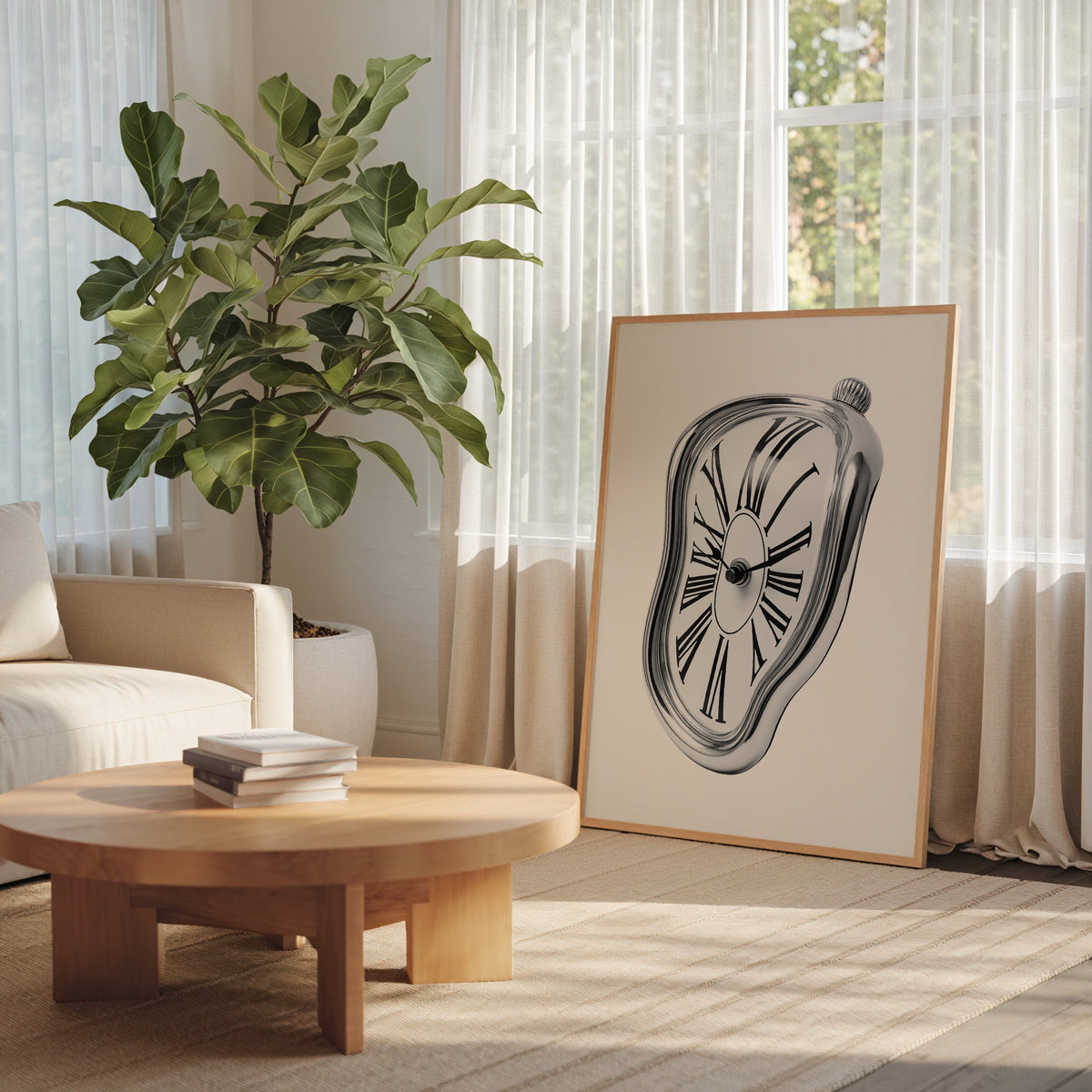 Melting Chrome Clock Poster – i rum 3