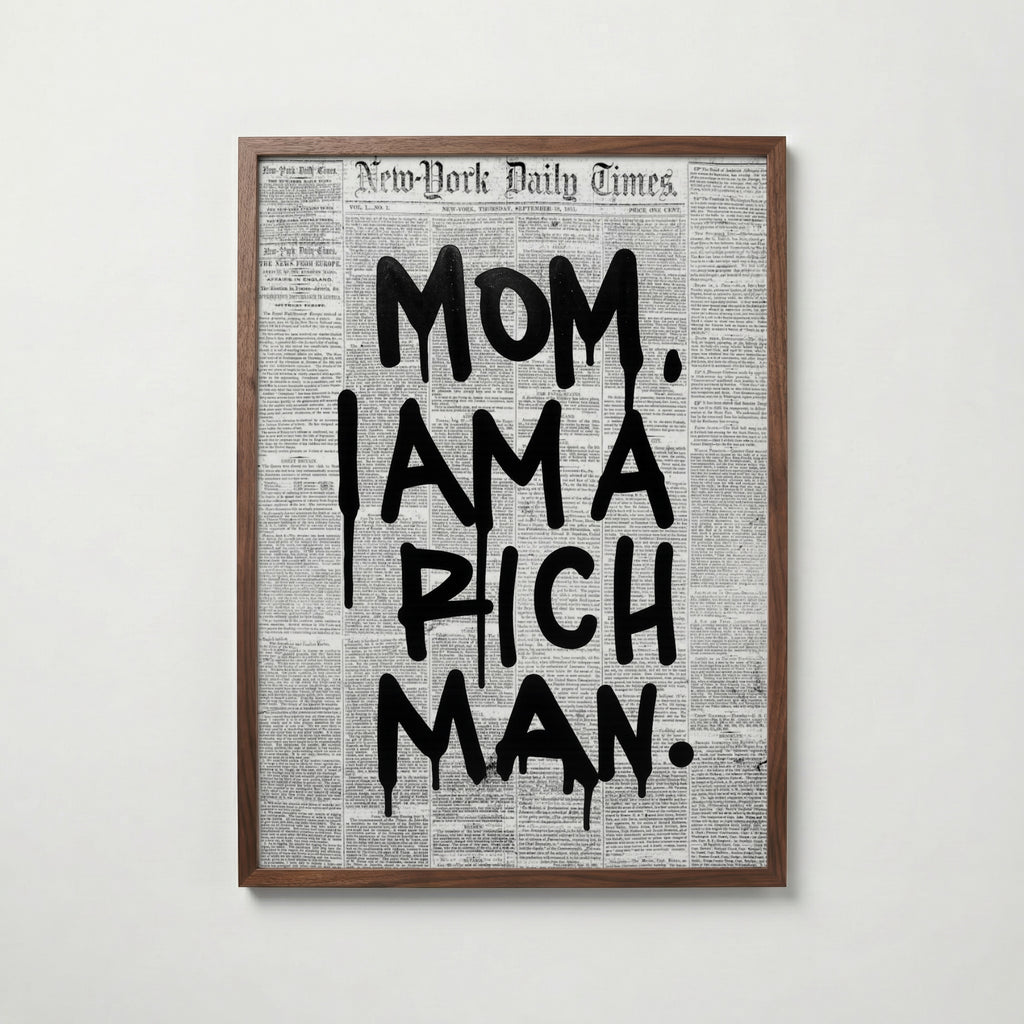 Rich Man Statement Poster – valnötsram
