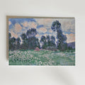 Claude Monet Spring Meadow Giverny 1890 affisch i neutral inramning – konsttryck från Bozetto i hög kvalitet