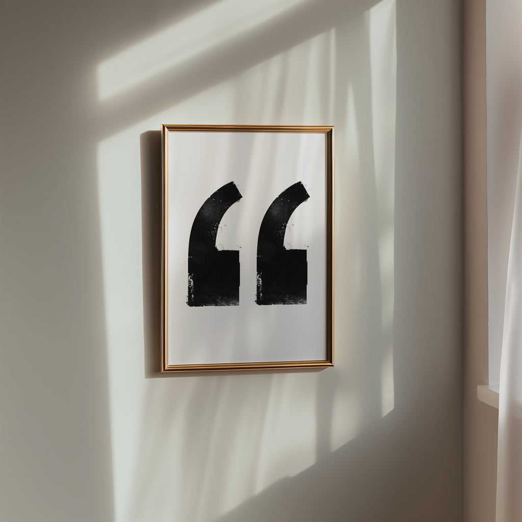 Inked Quotation Marks Poster – i rum 2