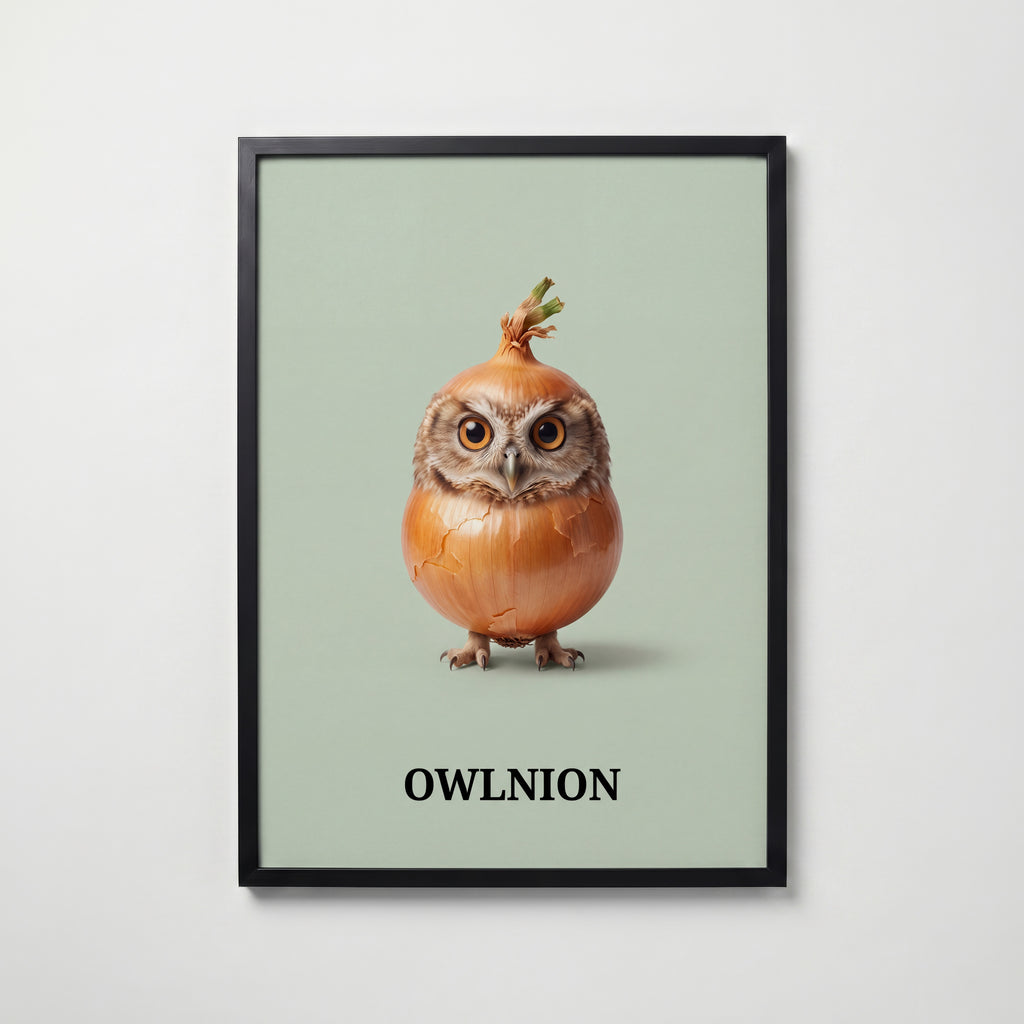 Owlnion Poster – svart ram