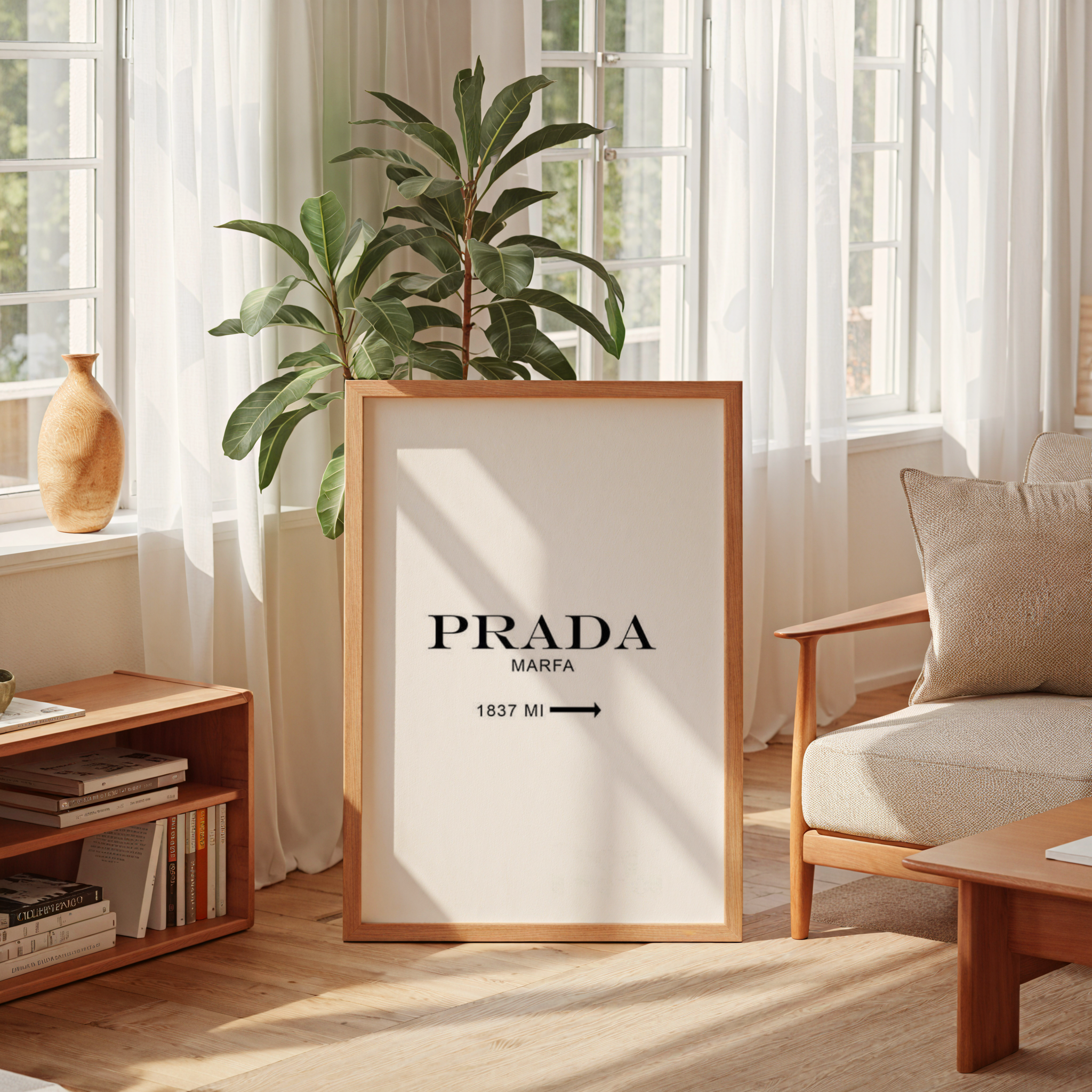 Prada Marfa poster visad rakt fram – Bozetto affisch i hög tryckkvalitet i hög tryckkvalitet
