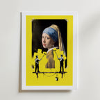 Painting Over the Pearl Poster – med passepartout