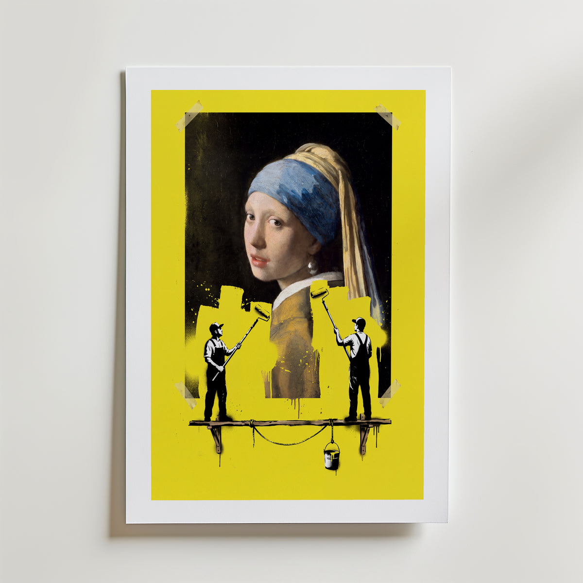 Painting Over the Pearl Poster – med passepartout