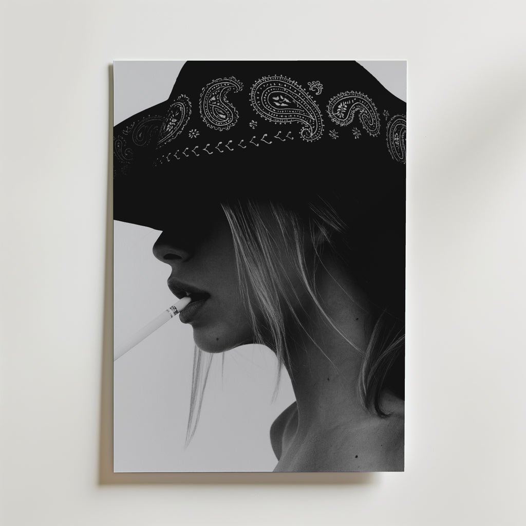 Paisley Brim Profile Poster – canvas utan passepartout