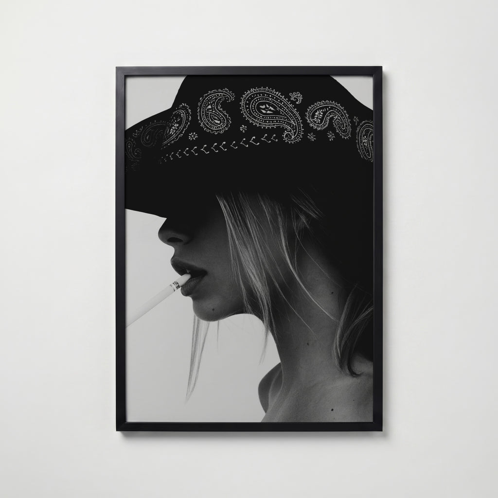Paisley Brim Profile Poster – svart ram