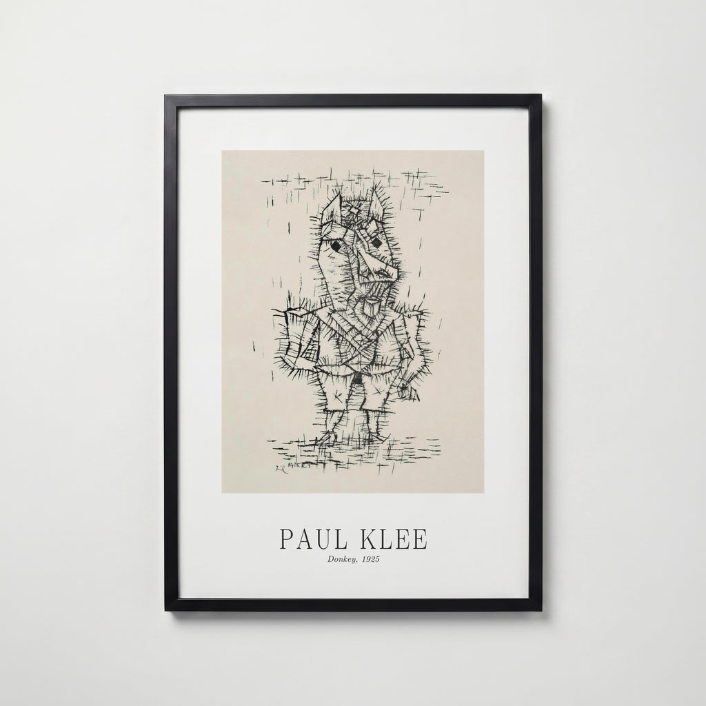 Paul Klee Donkey 1925 Poster – svart ram