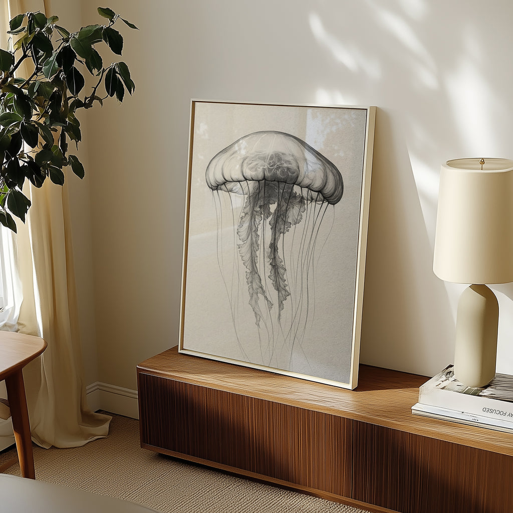 Drifting Jellyfish Sketch Poster – i rum 2