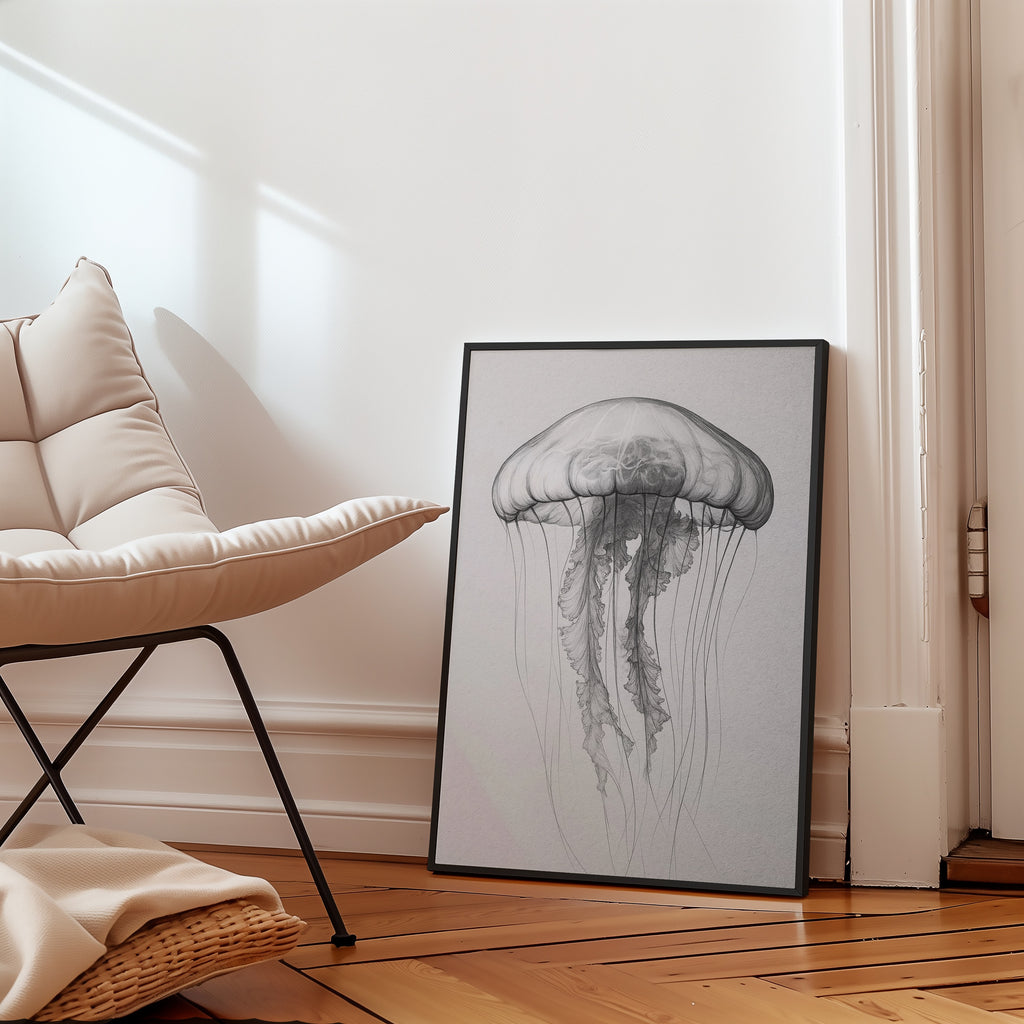 Drifting Jellyfish Sketch Poster – i rum 4