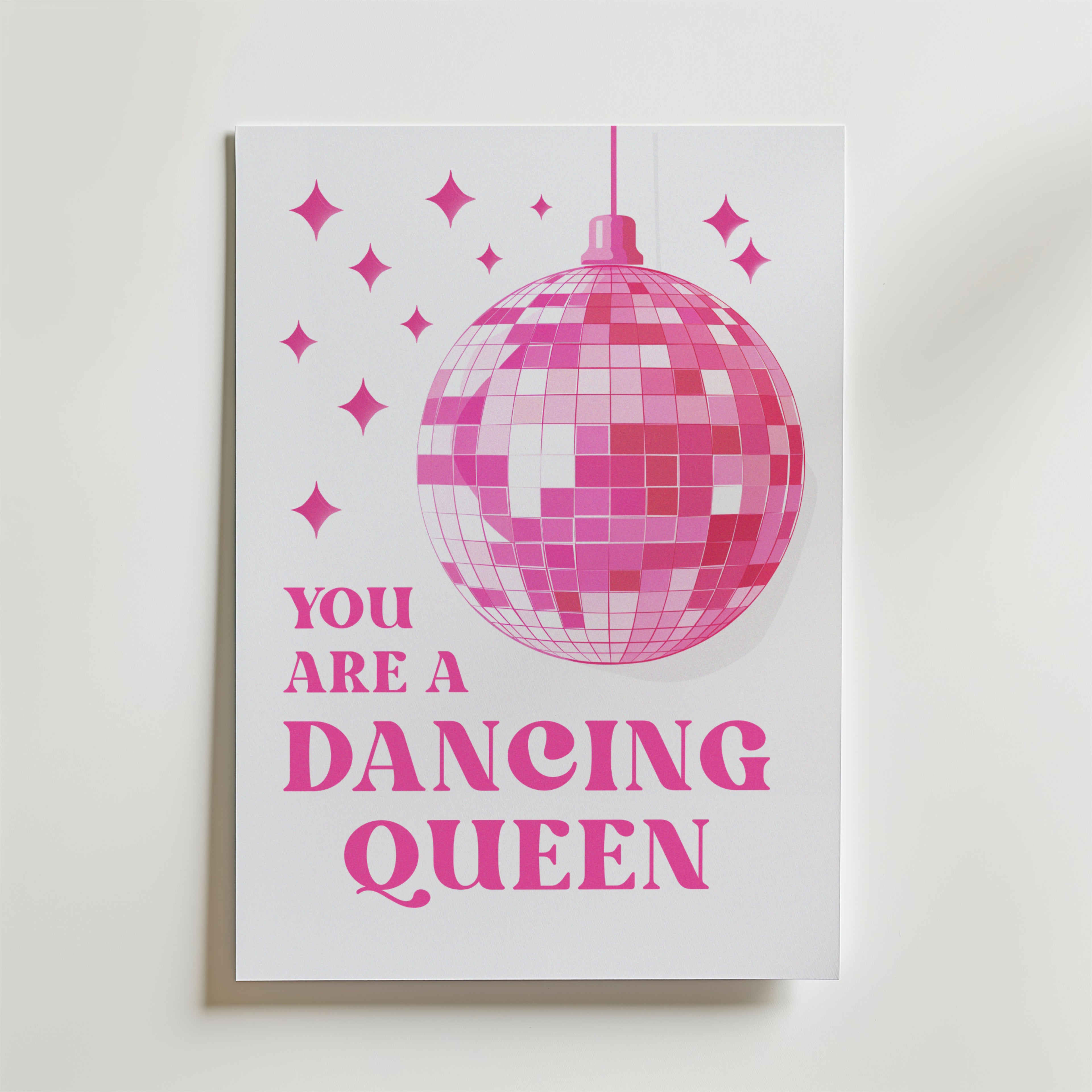 Storleksjämförelse för Dancing Queen Disco affisch – Bozetto erbjuder flera format