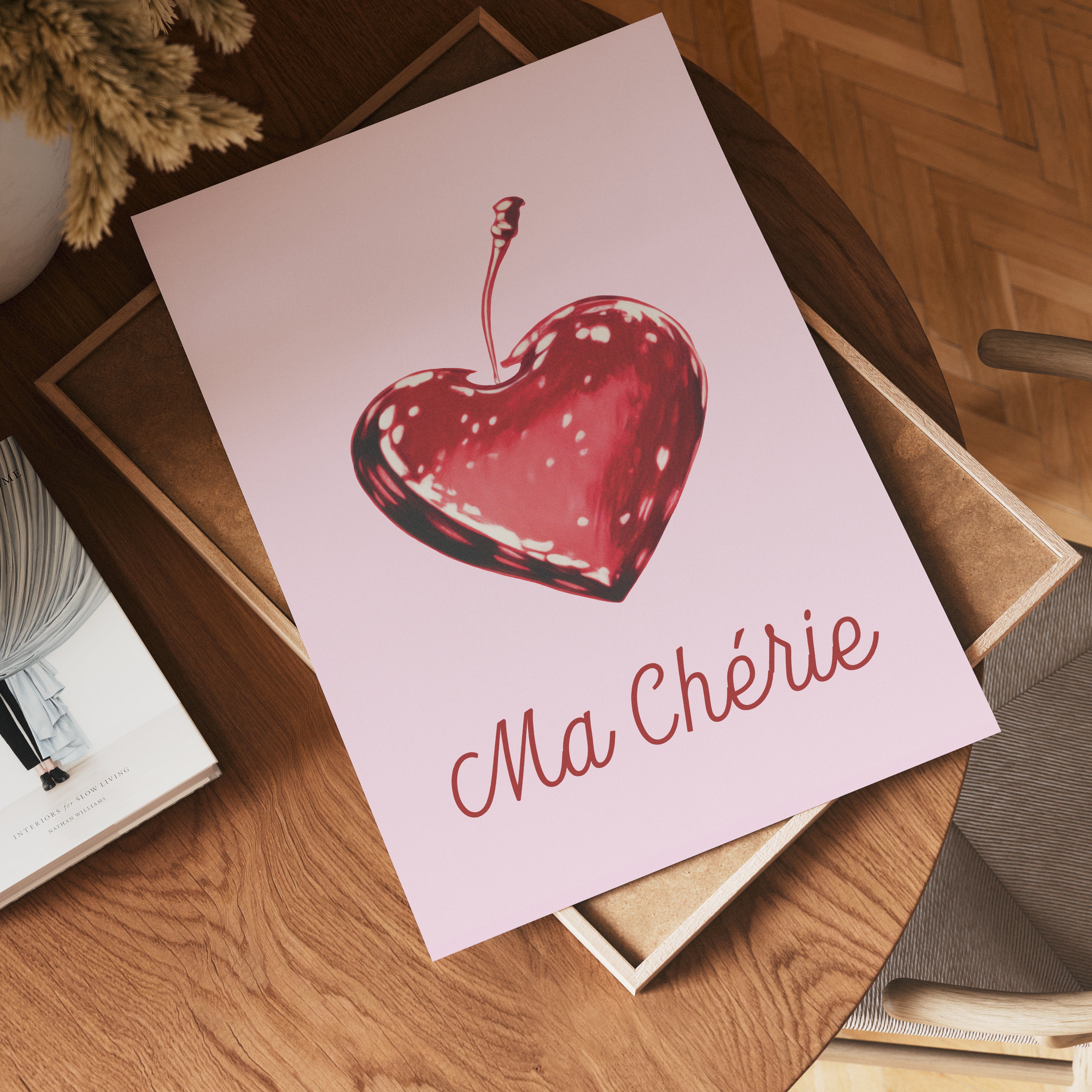 Ma Chérie Cherry Heart poster i olika storlekar – köp enkelt hos Bozetto i hög kvalitet