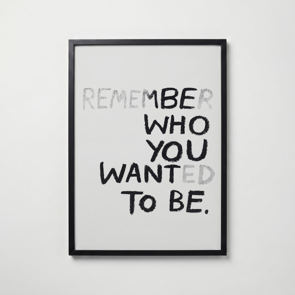 Chalked Reminder Poster – svart ram