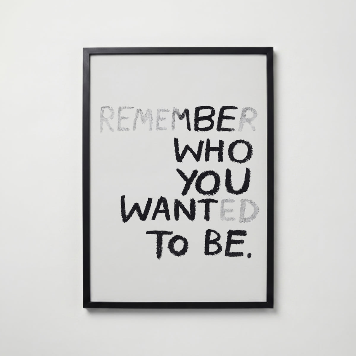 Chalked Reminder Poster – svart ram