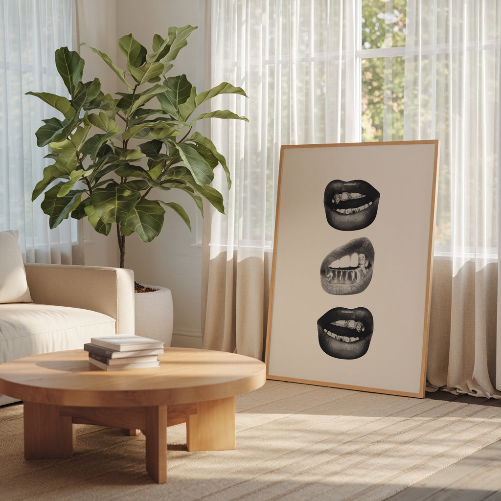 Silver Grillz Lips Poster – i rum 1