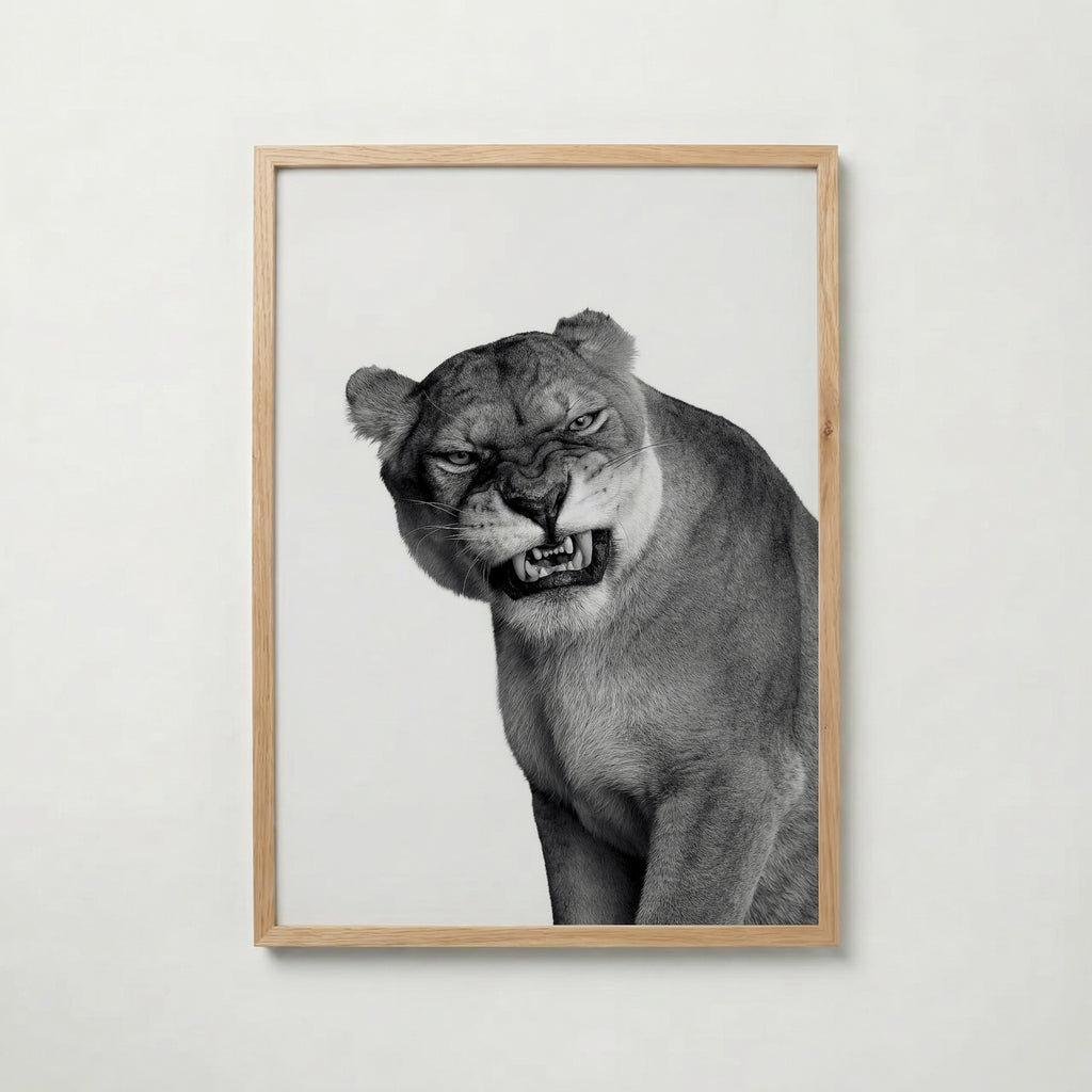 Snarling Lioness Poster – ekram