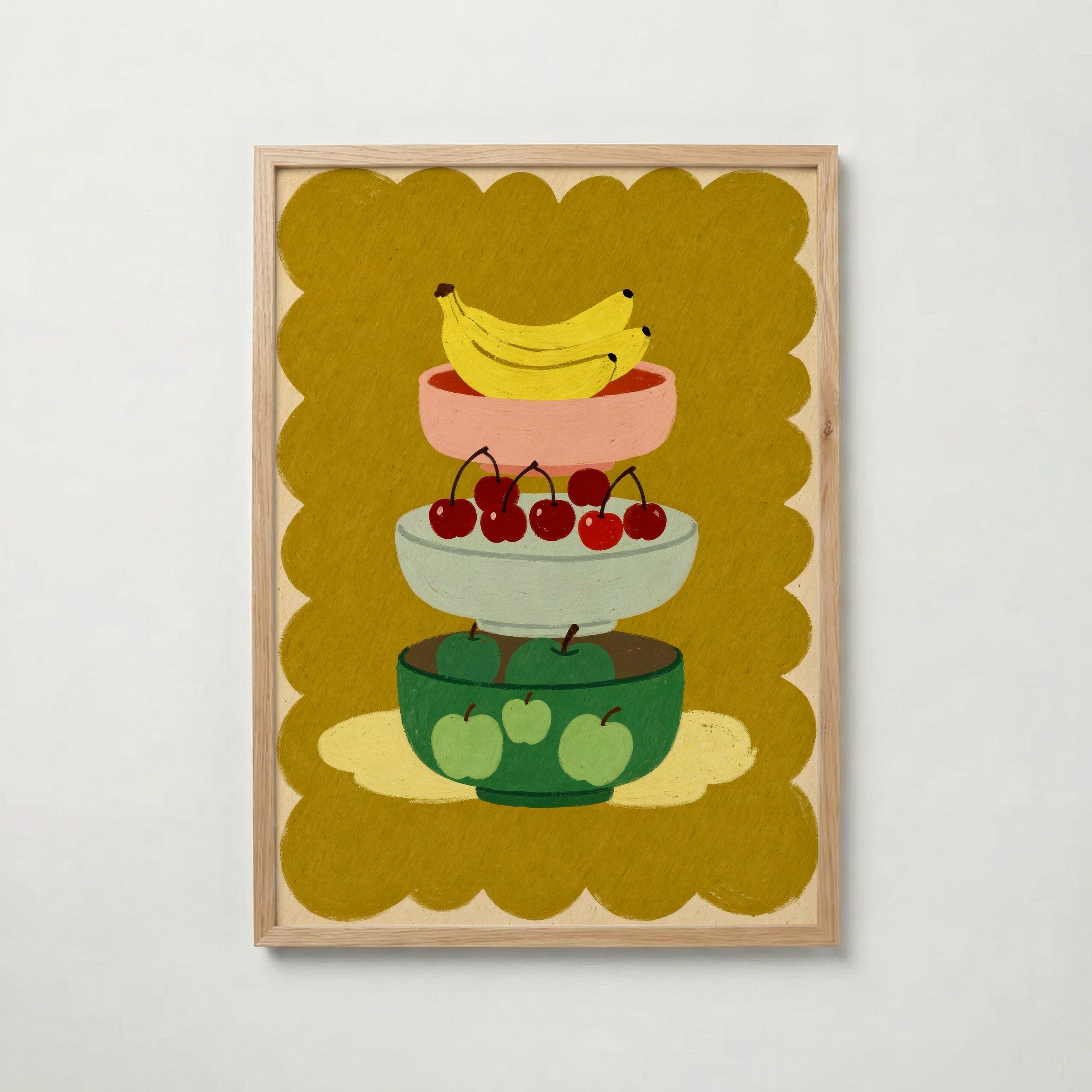 Stacked Bowls Poster med ekram