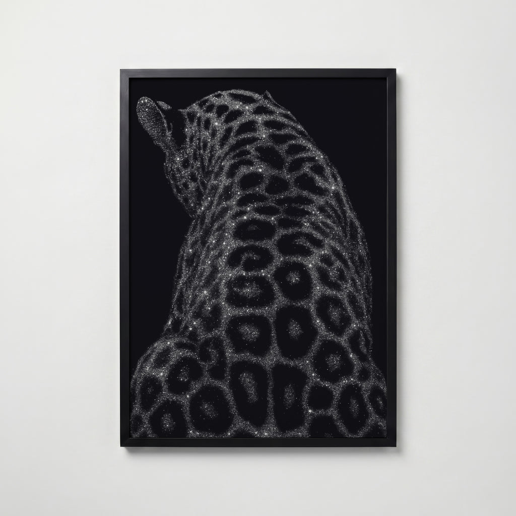 Stardust Leopard Poster – svart ram