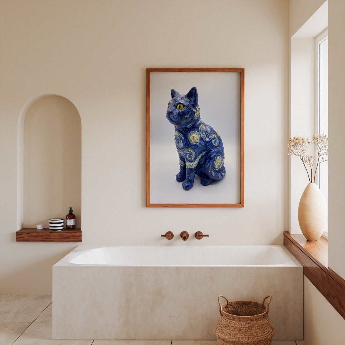 Starry Night Cat Sculpture Poster – i rum 4